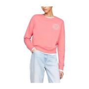 Luxe Reg Prep Sweatshirt met authentieke print Tommy Hilfiger , Pink ,...