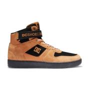 Hoge Top Leren Sneakers DC Shoes , Brown , Heren