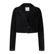 Stud Crop Blazer Jas Co'Couture , Black , Dames