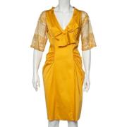 Pre-owned Cotton dresses Moschino Pre-Owned , Yellow , Dames