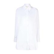 Katoenen Poplin Shirt met Geborduurd Logo Isabel Marant , White , Dame...