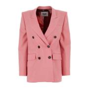 Roze Stretch Blazer Msgm , Pink , Dames