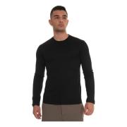 Slim Fit T-shirt met Lange Mouwen Emporio Armani , Black , Heren