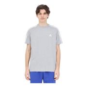 Heren Grijs en Wit Essentials T-Shirt Adidas , Gray , Heren