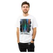 Grafisch Bedrukt T-Shirt, Losse Pasvorm Just Cavalli , White , Heren