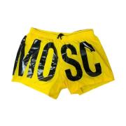 Gele Big Logo Zwemkleding Moschino , Yellow , Heren