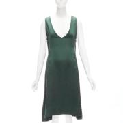 Pre-owned Silk dresses Dries van Noten Pre-owned , Green , Dames