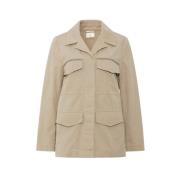 Italiaanse Twill Korte Jas Heartmade , Beige , Dames