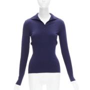 Pre-owned Wool tops Alaïa Pre-owned , Blue , Dames