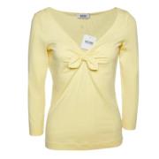 Pre-owned Cotton tops Moschino Pre-Owned , Yellow , Dames