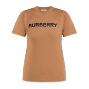 T-shirt met logo Burberry , Brown , Dames