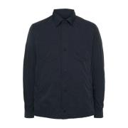 Navy Blauwe Overhemd met Zakken Herno , Blue , Heren