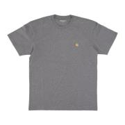 Chase T-Shirt - Donkergrijs Heather/Goud Carhartt Wip , Gray , Heren
