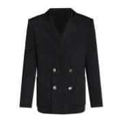 Dubbelrijige blazer Balmain , Blue , Heren