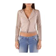 Stijlvolle Beige Dames Blazer MET , Beige , Dames