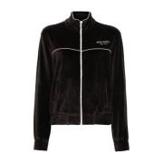 Velour Track Jacket Sporty & Rich , Brown , Dames