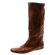 Pre-owned Leather boots Prada Vintage , Brown , Dames