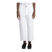 Witte denim broek met grote zakken Jejia , White , Dames