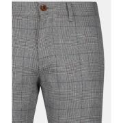 Slim Fit Geruite Casual Broek ROY Robson , Gray , Heren