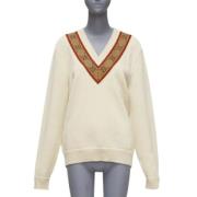 Pre-owned Wool tops Gucci Vintage , Beige , Dames