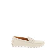 Bubble Gommino Moccasins met leren kettingaccessoire Tod's , White , D...