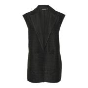 Zwarte losse vest Soaked in Luxury , Black , Dames