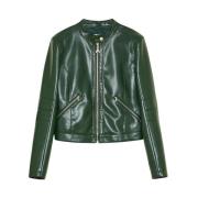 Biker Jas Patrizia Pepe , Green , Dames