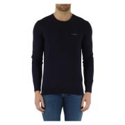 Katoenen Crewneck Sweater met Logo Borduursel Aeronautica Militare , B...