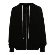 Zwarte biologisch katoenen hoodie Rick Owens , Black , Heren