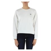Oversized Katoenen Sweatshirt met Logo Twinset , White , Dames
