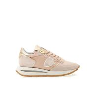 Nude Suede Tropez Sneakers Philippe Model , Pink , Dames