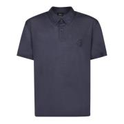 Geborduurd Logo Polo Shirt Brioni , Blue , Heren