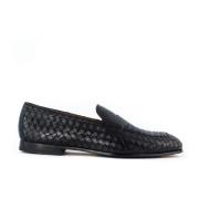 Zwarte Leren Penny Loafers Doucal's , Black , Heren