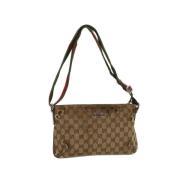 Pre-owned Canvas gucci-bags Gucci Vintage , Beige , Dames