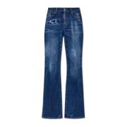 Medium Taille Flare jeans Dsquared2 , Blue , Dames