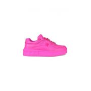 Roze Leren One Stud Sneakers Valentino Garavani , Pink , Heren