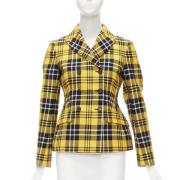 Pre-owned Wool outerwear Dior Vintage , Yellow , Dames