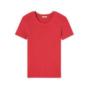 Rode Son28ge T-Shirt American Vintage , Red , Dames