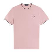 Oversized Ronde Hals T-Shirt Fred Perry , Pink , Heren