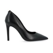 Zwarte Leren Hoge Pump Michael Kors , Black , Dames