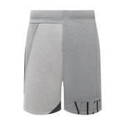 Grijze Modal Shorts met Elastische Taille Valentino , Gray , Heren