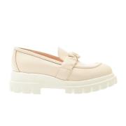 Crèmekleurige Mocassin met Rubberen Zool AGL , Beige , Dames