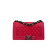 Pre-owned Leather chanel-bags Chanel Vintage , Pink , Dames