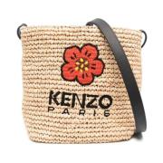 Rafia Cross Body Tas, Stijlvol Zwart Kenzo , Black , Dames