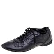 Pre-owned Leather sneakers Louis Vuitton Vintage , Black , Dames