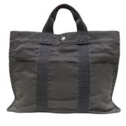 Pre-owned Canvas handbags Hermès Vintage , Gray , Dames