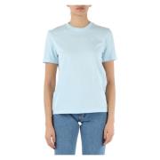 Katoenen T-shirt met Voorlogo Patch Calvin Klein Jeans , Blue , Dames