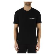 Katoenen T-shirt met Logo in reliëf Calvin Klein Jeans , Black , Heren