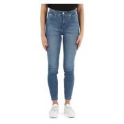 High Rise Super Skinny Ankle Jeans Calvin Klein Jeans , Blue , Dames