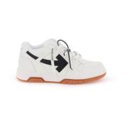 Leren sneakers met contrasterende zijpijl Off White , Multicolor , Dam...